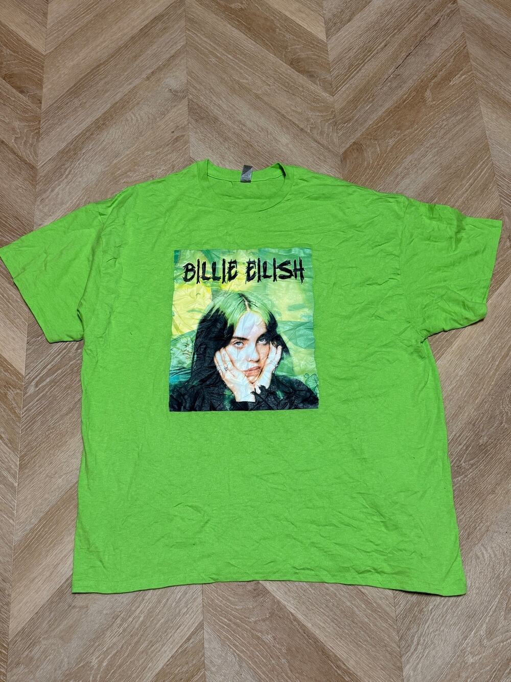 Billie Eilish Lime Green Portrait Graphic Tee XXL